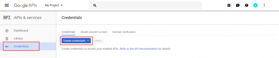 access to credentials for usage with the Gmail API