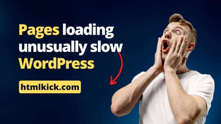 Pages loading unusually slow WordPress